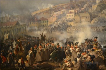  militar Pintura al %C3%B3leo - Batalla de Smolensk Napoleón invasión de Rusia Guerra militar Peter von Hess